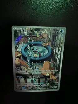 Pokemon Squirtle Holo Illustration TCG Card Stellar Crown 148/142 - Image 1