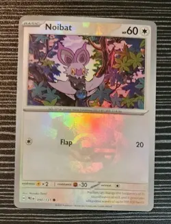 Pokemon- Prismatic Evolutions- Noibat 090/131- Master Ball Pattern Rev Holo Card - Image 2