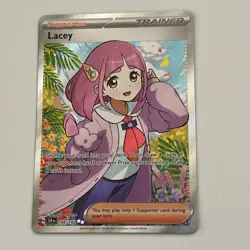 Lacey 166/142 Sv07: Stellar Crown Holo Full Art Trainer Pokemon Card - Image 1