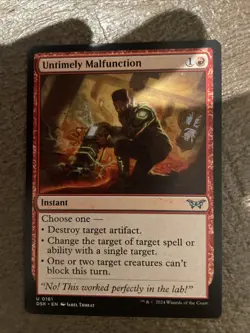 Magic The Gathering Untimely Malfunction Duskmourn: House of Horror NM Free Ship - Image 1