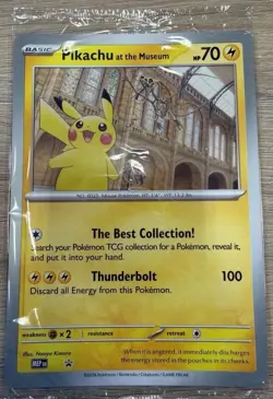 Pokemon x Natural History Museum Pikachu Jumbo Promo Card (Black Star Promo) - Image 1