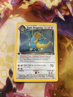 1st Edition Dark Dragonite Holo Rare 5/82 Team Rocket Pokemon Card Near Mint - Image 3