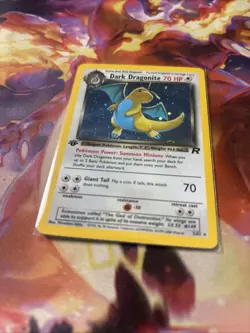 1st Edition Dark Dragonite Holo Rare 5/82 Team Rocket Pokemon Card Near Mint - Image 5