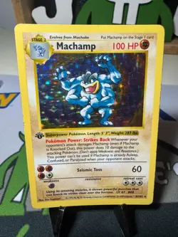 Machamp Shadowless Base Set 8/102 1st Edition Holo Rare Pokemon TCG - Image 1