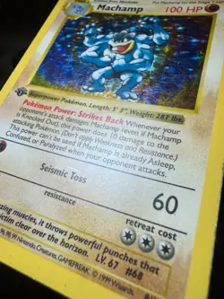 Machamp Shadowless Base Set 8/102 1st Edition Holo Rare Pokemon TCG - Image 4