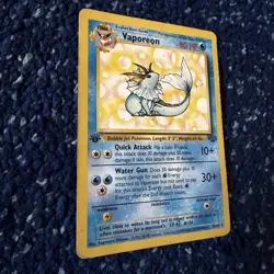 Pokemon TCG Vaporeon 1st Edition 28/64 Jungle Set Non-Holo Rare, Heavily Played - Image 3
