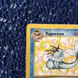 Pokemon TCG Vaporeon 1st Edition 28/64 Jungle Set Non-Holo Rare, Heavily Played - Image 5