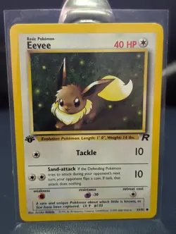 Eevee 55/82 Team Rocket 1st Edition 2000 Vintage Pokemon TCG - Image 1