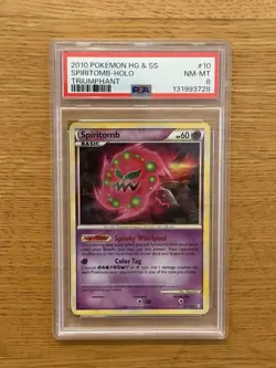 Pokemon Spiritomb Holo Rare 2010 HGSS Triumphant PSA 8 - Image 1