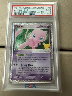 Pokemon TCG Mew EX Celebrations Classic Collection PSA 9 #88 - Image 1