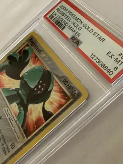 2006 Pokemon Gold Star Registeel - EX Legend Maker - Holo Rare - PSA 6 - Image 2