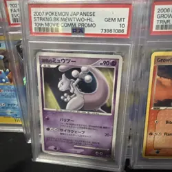2007 Pokemon Japanese Mewtwo 10th Movie Holo PSA 10 - Image 1