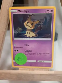 Mimikyu Holo Rare SM - Guardians Rising 58/145 NM Pokemon TCG - Image 3