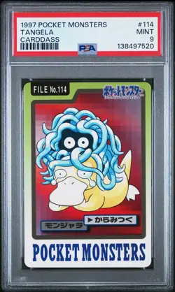 PSA 9 2025 CERT POP 45 TANGELA PSYDUCK 1997 POCKET MONSTERS CARDDASS #114 - Image 1
