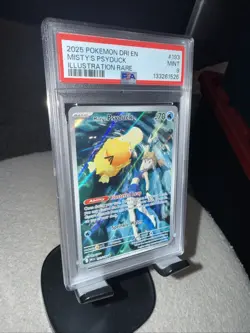 2025 Pokemon Destined Rivals Misty’s Psyduck #193 Illustration Rare PSA 9 Mint - Image 3