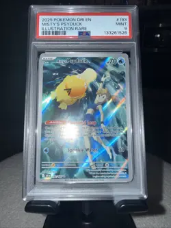 2025 Pokemon Destined Rivals Misty’s Psyduck #193 Illustration Rare PSA 9 Mint - Image 4