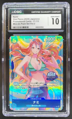 2025 ONE PIECE CCG JAPANESE NAMI PROMO P-112 CGC 10 D RC7 - Image 1