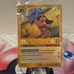 Disney Lorcana Lilo Escape Artist Rare Gold Shinmer Foil Promo Card-Sealed - Image 2