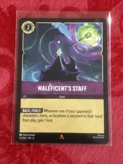 Disney Lorcana Azurite Sea - Maleficent's Staff | 65/204 | NM | Rare - Image 1