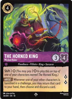 The Horned King Wicked Ruler 36/204 Whispers in the Well Disney Lorcana - Image 1