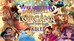 Disney Lorcana Fabled Singles - Choose Card - Rare - Super Rare NON FOIL - Image 1