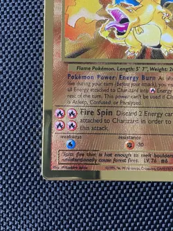 2021 Charizard 4/102 Pokemon Celebrations Gold Ultra Premium Metal Gold LP+ - Image 5