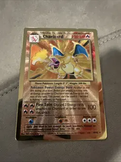 2021 CHARIZARD POKEMON CELEBRATIONS GOLD ULTRA PREMIUM METAL GOLD #4/102 - Image 1