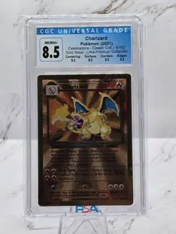 2021 Pokemon Celebrations Charizard Gold Metal Ultra Premium Collection CGC 8.5 - Image 1