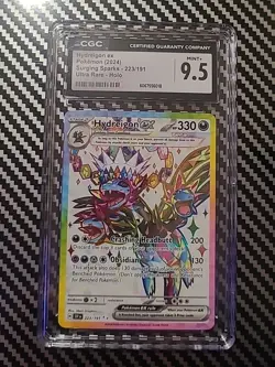 Pokemon TCG Hydreigon EX Full Art Ultra Rare Holo Card Surging Sparks 223/191 - Image 1