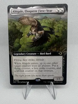 Abigale, Eloquent First-Year (Extended Art Foil) 368 (R) MTG Lorwyn Eclipsed ECL - Image 1