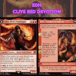 EDH - Clive Red Devotion, MTG Commander Deck, Bracket 2, Final Fantasy - Image 1