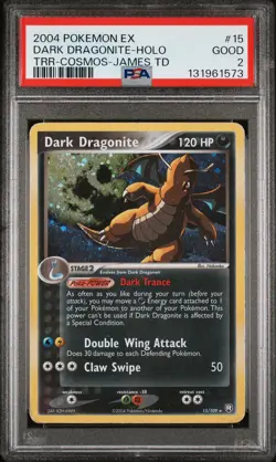 2004 POKEMON EX TEAM ROCKET RETURNS #15 DARK DRAGONITE-HOLO PSA 2 - Image 1
