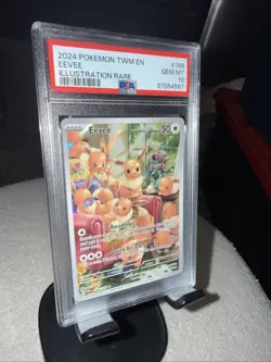 Eevee Psa 10 - 2024 Pokemon Twilight Masquerade Illustration Rare #188 - Image 3