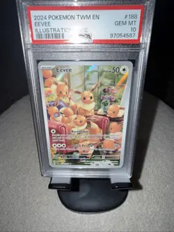Eevee Psa 10 - 2024 Pokemon Twilight Masquerade Illustration Rare #188 - Image 5