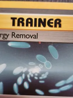 Energy Removal Base Set Pokemon Card LP Red Circle Ink Spot Error 92/102 - Image 3