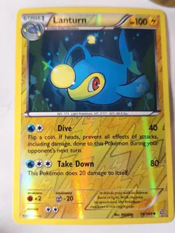 Lanturn 58/160 XY Primal Clash Reverse Pokemon Holo Foil Nice! - Image 1