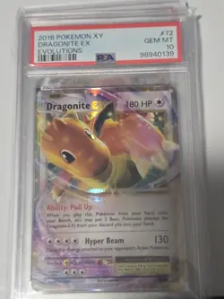 Pokemon Dragonite EX 72/108 Evolutions Holo Ultra Rare PSA 10 - Image 1
