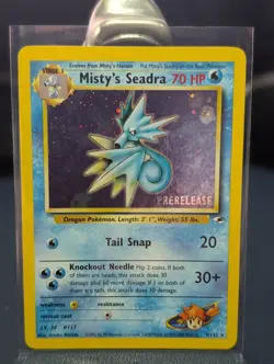 Misty's Seadra (Prerelease) 009/132 Wotc Promo Holo 2000 Vintage Pokemon TCG - Image 1