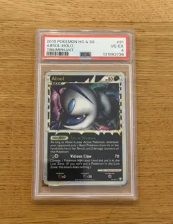 2010 Pokemon HGSS Triumphant Absol Prime Ultra Rare PSA 4 - Image 1