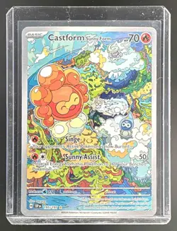 Castform Sunny Form 2024 Pokemon SV Surging Sparks EN #195/191 Reverse Holo (A) - Image 1