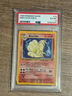 Ninetales #12 PSA 6 1999 Pokemon Game Holo - Image 1
