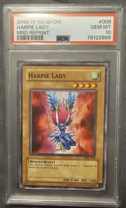 PSA 10 Harpie Lady MRD‑008 Reprint - Near Mint - Yu‑Gi‑Oh! - Image 1