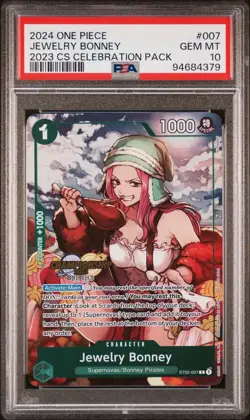 One Piece CCG PSA 10 Jewelry Bonney CS Celebration Pack #ST02-007 - Image 1