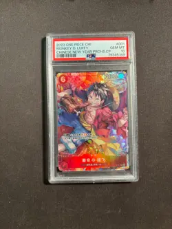 2023 One Piece Chinese Monkey D. Luffy Chinese New Year Promos PSA 10 No.62 LFZ - Image 1