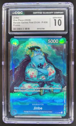 2024 ONE PIECE CCG JINBE PROMO BANDAI GAMES FEST CGC 10 C RC7 - Image 1