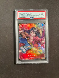 2023 One Piece Chinese Monkey D. Luffy Chinese New Year Promos PSA 10 No.59 LFZ - Image 1