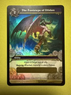 World of Warcraft Wow TCG The Footsteps of Illidan Loot Card Unscratched - Image 1