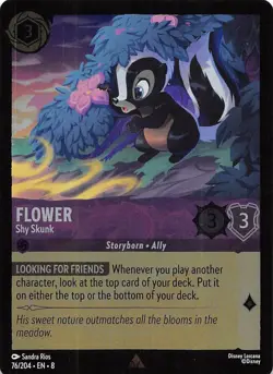 Flower Shy Skunk Foil 76/204 Reign of Jafar Disney Lorcana - Image 1