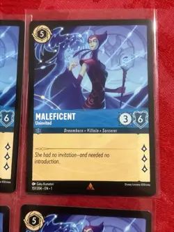 4x Disney Lorcana - Maleficent - Uninvited - #151/204 Rare MINT x4 - Image 2