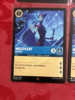 4x Disney Lorcana - Maleficent - Uninvited - #151/204 Rare MINT x4 - Image 4